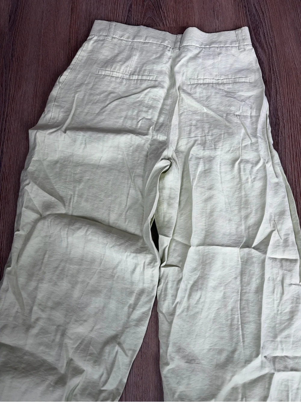 Zara Light Sage Men's Linen-Blend Chinos